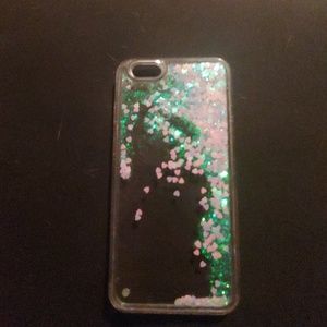 Clear glitter iphone 6/7 case. Lile new